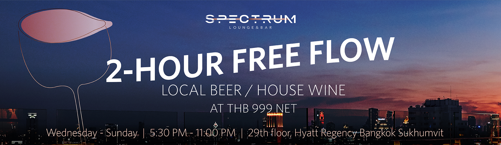Two-hour Free Flow House Wine and Local Beer at Spectrum Lounge & Bar