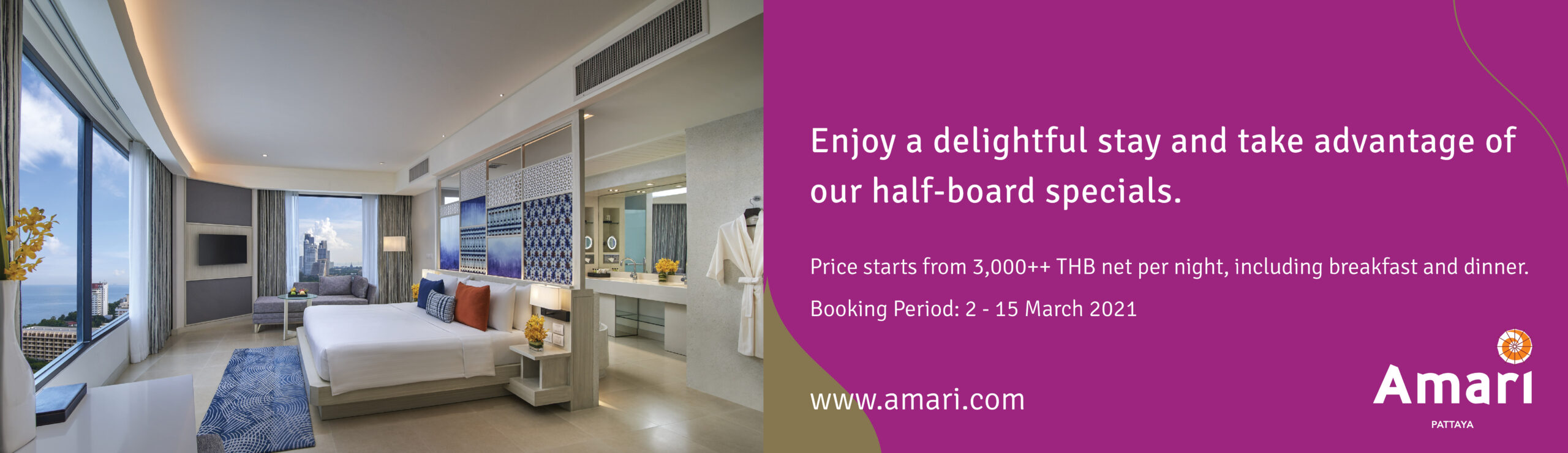 Enjoy a delightful stay and take advantage of our half-board specials.