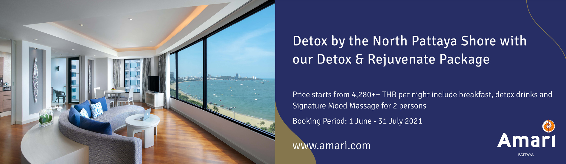 Detox by the North Pattaya Shore with our Detox & Rejuvenate Package