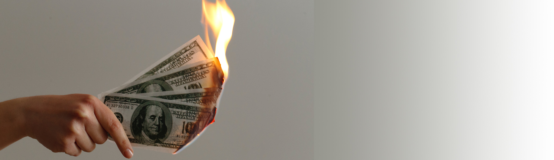 Money is burned implying the anti corruption