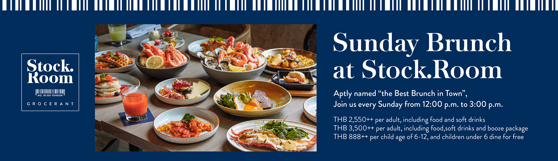 One of our Corporate Members, Kimpton Maa-Lai Bangkok has launched a special Sunday Brunch at Stock.Room.