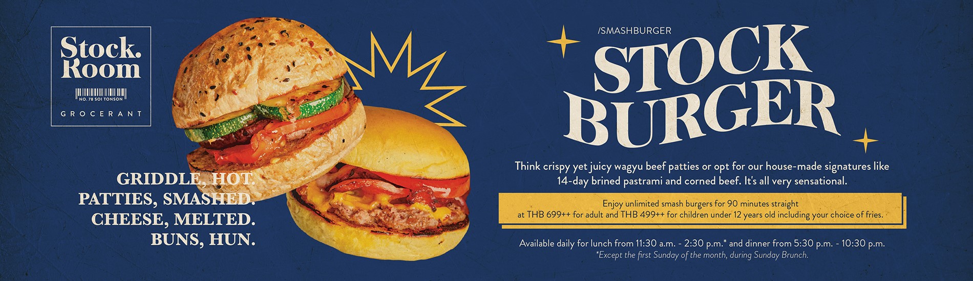 Stock.Room Launches A Burger Bonanza: All-You-Can-Eat Smash Burgers