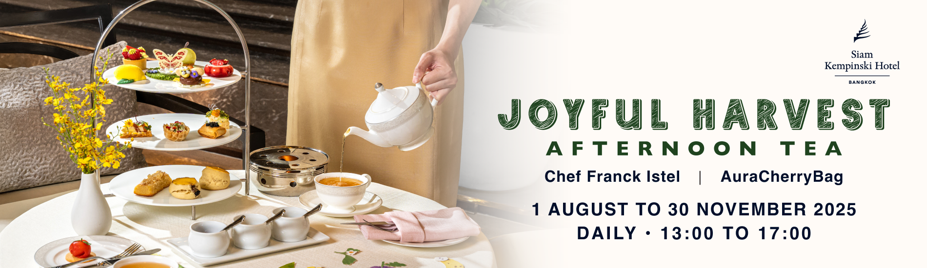 Joyful Harvest Afternoon Tea at Siam Kempinski Hotel Bangkok