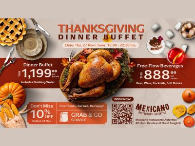 at Mexicano Restaurante Auténtico, Rembrandt Hotel Bangkok,