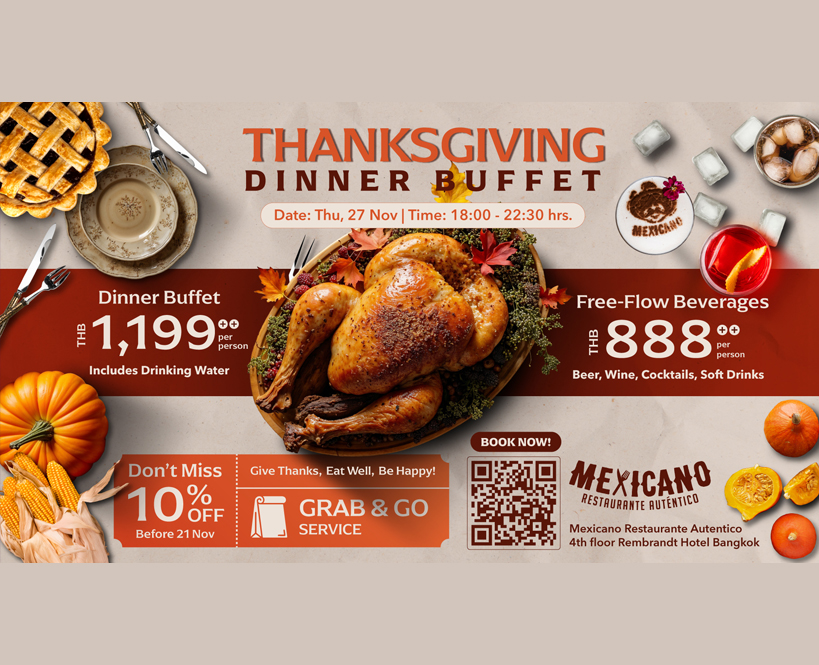 at Mexicano Restaurante Auténtico, Rembrandt Hotel Bangkok,