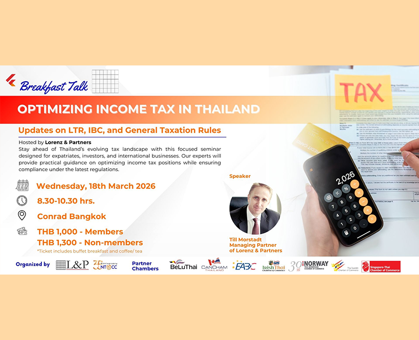 NTCC Breakfast Talk: Optimising Income Tax in Thailand