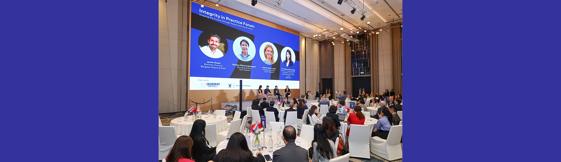 Panel Discussion featuring speakers from Jotun Thailand Ltd., Yara (Thailand) Co., Ltd., and Bangkok Patana School