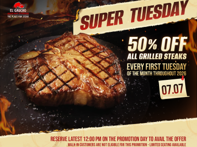 SUPER TUESDAY with your Favorite Steak at El Guacho