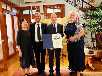 Mr. Axel Blom Awarded the Royal Norwegian Order of Merit