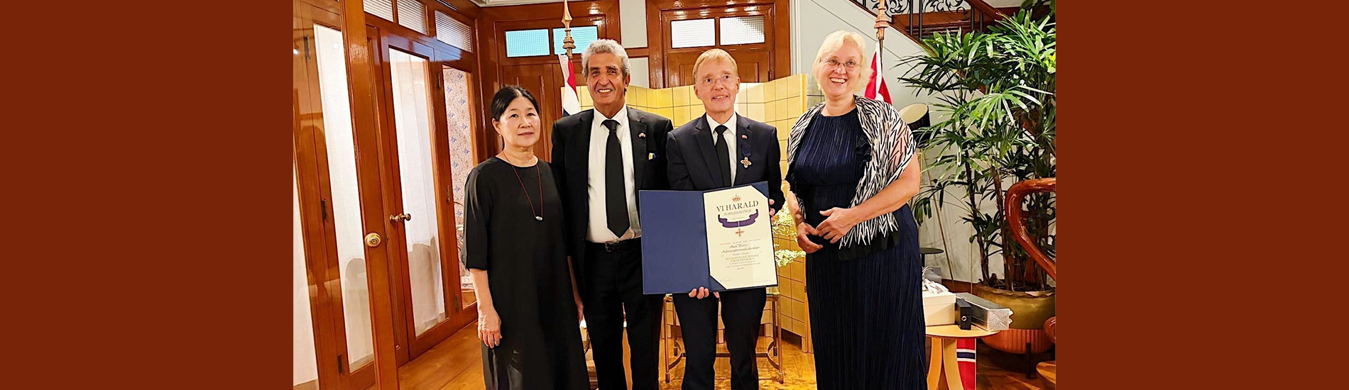 Mr. Axel Blom Awarded the Royal Norwegian Order of Merit