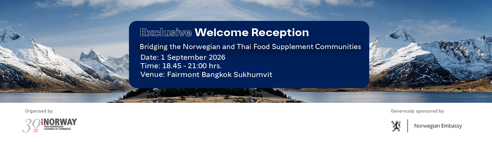 Exclusive Welcome Reception – Bridging Norwegian and Thai Food Supplement Communities