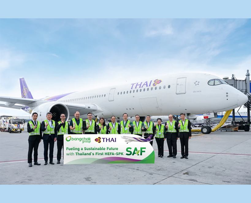 Bangchak Group and Thai Airways Join Forces to Shape a Sustainable Sky First Supply of Thailand-Produced HEFA-SPK SAF to a Thai Airways Flight